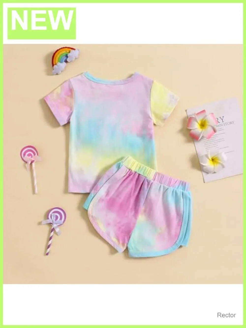 Toddler Girls 2pc Short Sleeve T-Shirt & Shorts Set Summer Outfit